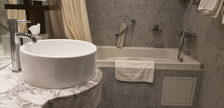 The master bathroom of American Countess' Loft Suite. Photo by Susan J. Young