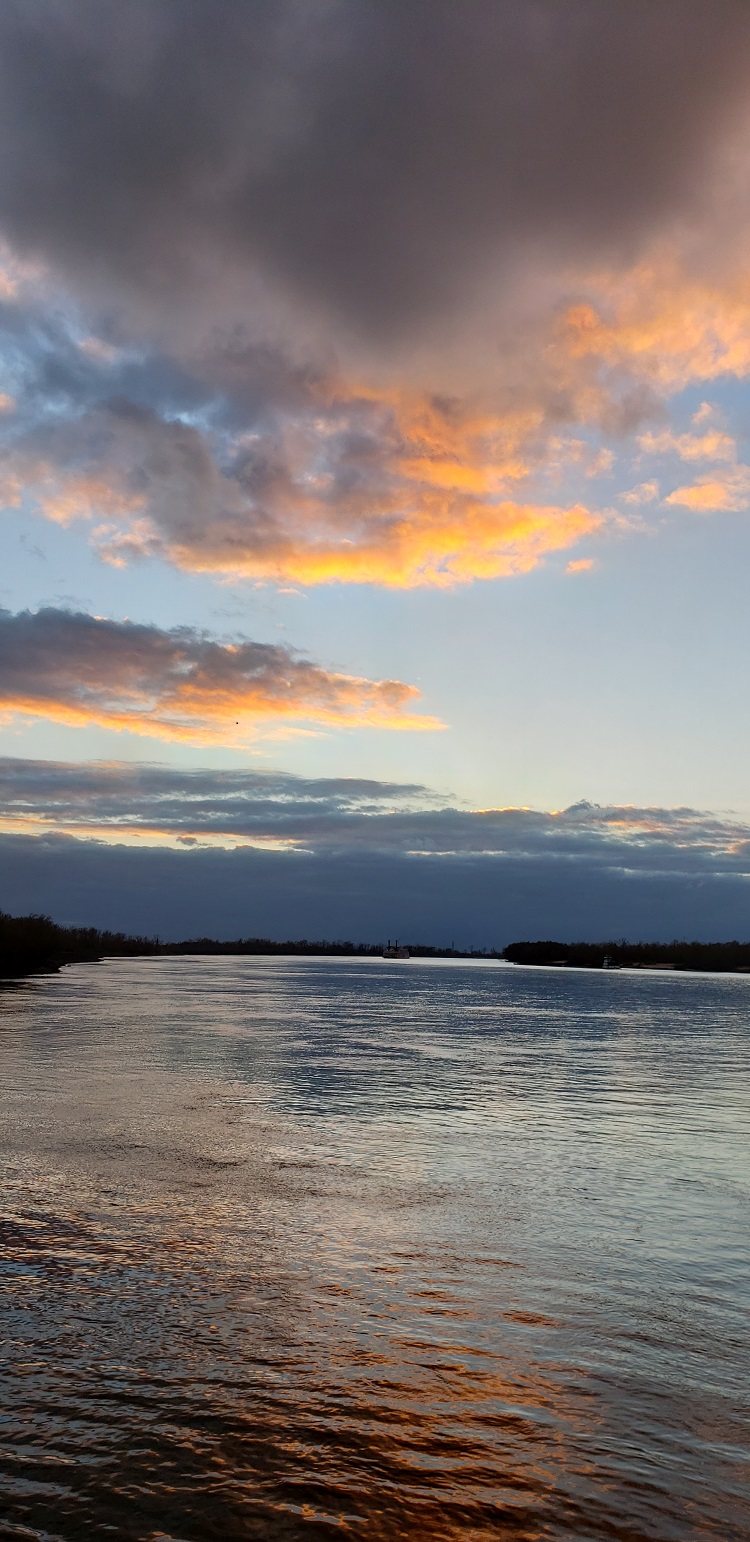 Sunset on the Lower Mississippi River. Photo by Susan J. Young.