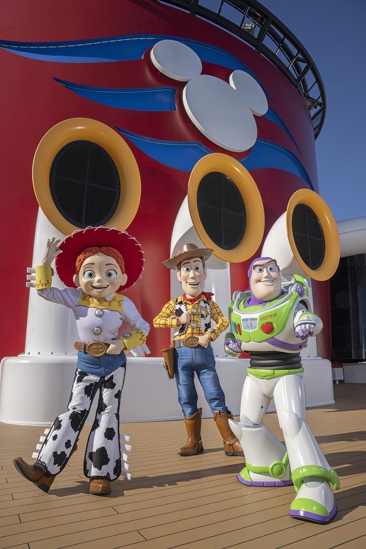Disney Pixar characters on a Disney ship. Photo by Disney Cruise Line.