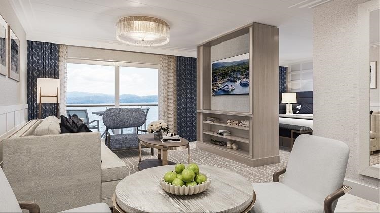 A spacious Grand Suite awaits coastal cruisers on American Cruise Line's newest fleet of coastal ships. Photo by American Cruise Lines.