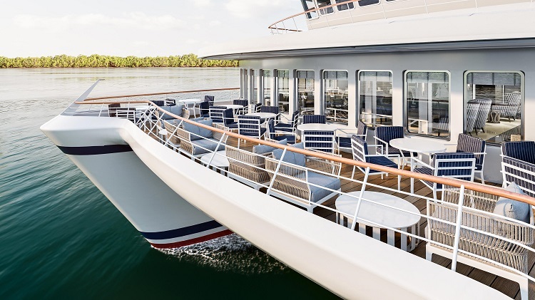 The Forward Lounge will offer 270-degree views. Photo by American Cruise Lines. 
