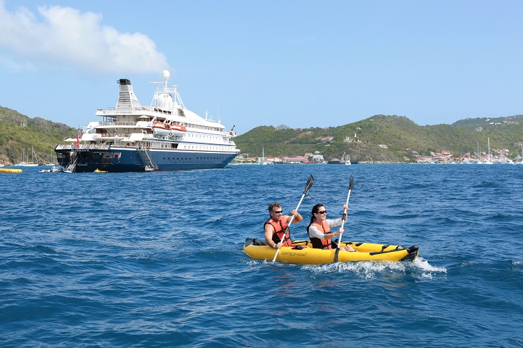 Water sports unfold from the marina of SeaDream Yacht Club's ships. Photo by SeaDream Yacht Club