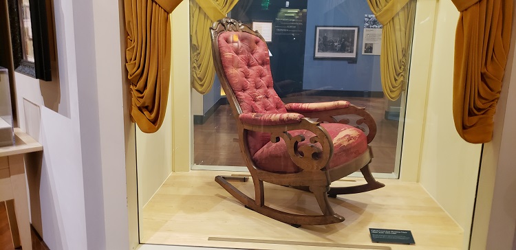 President Abraham Lincoln's chair from Ford's Theater. Photo by Susan J. Young