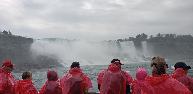 People on a "day boat tour" get close-up views of Niagara Falls. Photo by Susan J. Young.