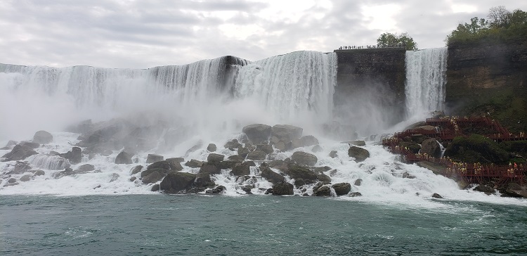 Niagara Falls as seen from a day boat tour. Photo by Susan J. Young