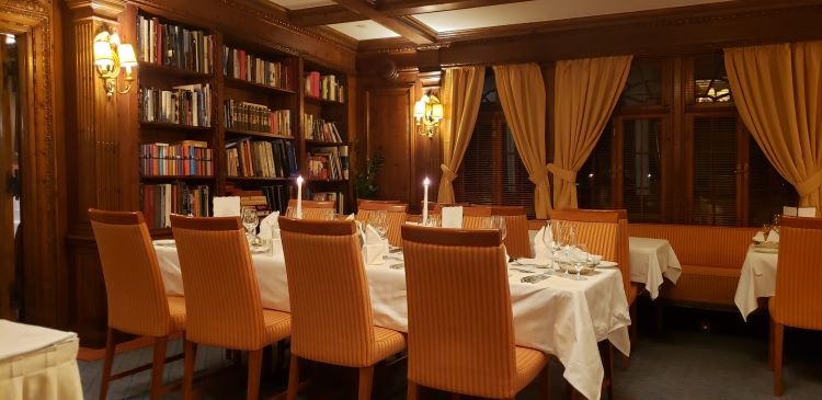 Lovely dining area on Sea Cloud. Photo by Susan J. Young