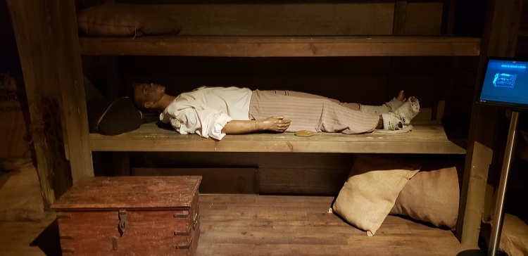 Cramped quarters aboard Portuguese ships in the 15th to 17th centuries. Photo by Susan J. Young