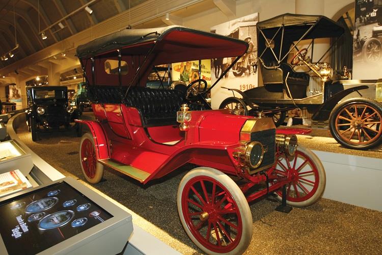 During their time in Dearborn, Tauck's guests have a chance to ride in a Model T. The above photo shows one in the local Henry Ford Museum. Photo by Tauck Creative. 