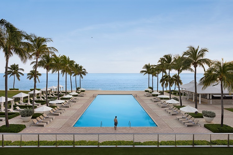 Main pool at Hilton Rose Hall, an all-inclusive resort in Montego Bay, Jamaica. Photo by Playa Hotels & Resorts.
