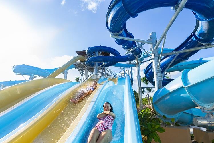 Hyatt Ziva Cap Cana's waterpark offers family fun. Photo by Playa Hotels & Resorts.