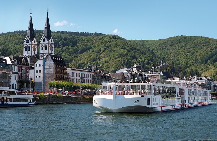 Viking Longship in Boppard, Germany. Photo by Viking.