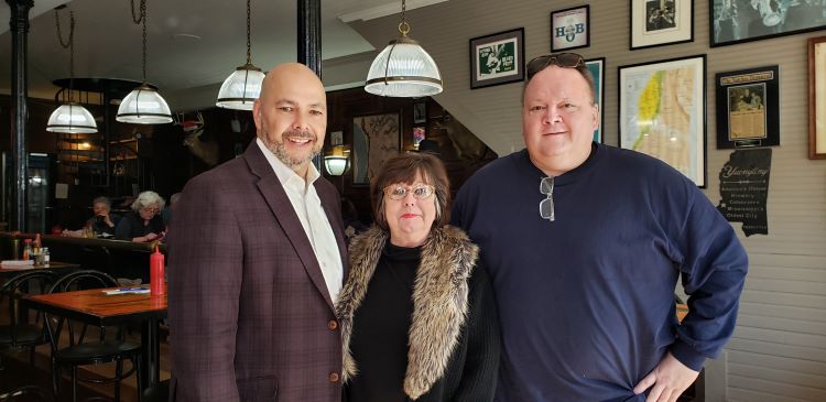 Shown left to right in Natchez are: Devin Health of Visit Natchez, Chef Regina Charboneau and Jay Yates, director of operations, restaurants, Church Hill Variety. Photo by Susan J. Young.