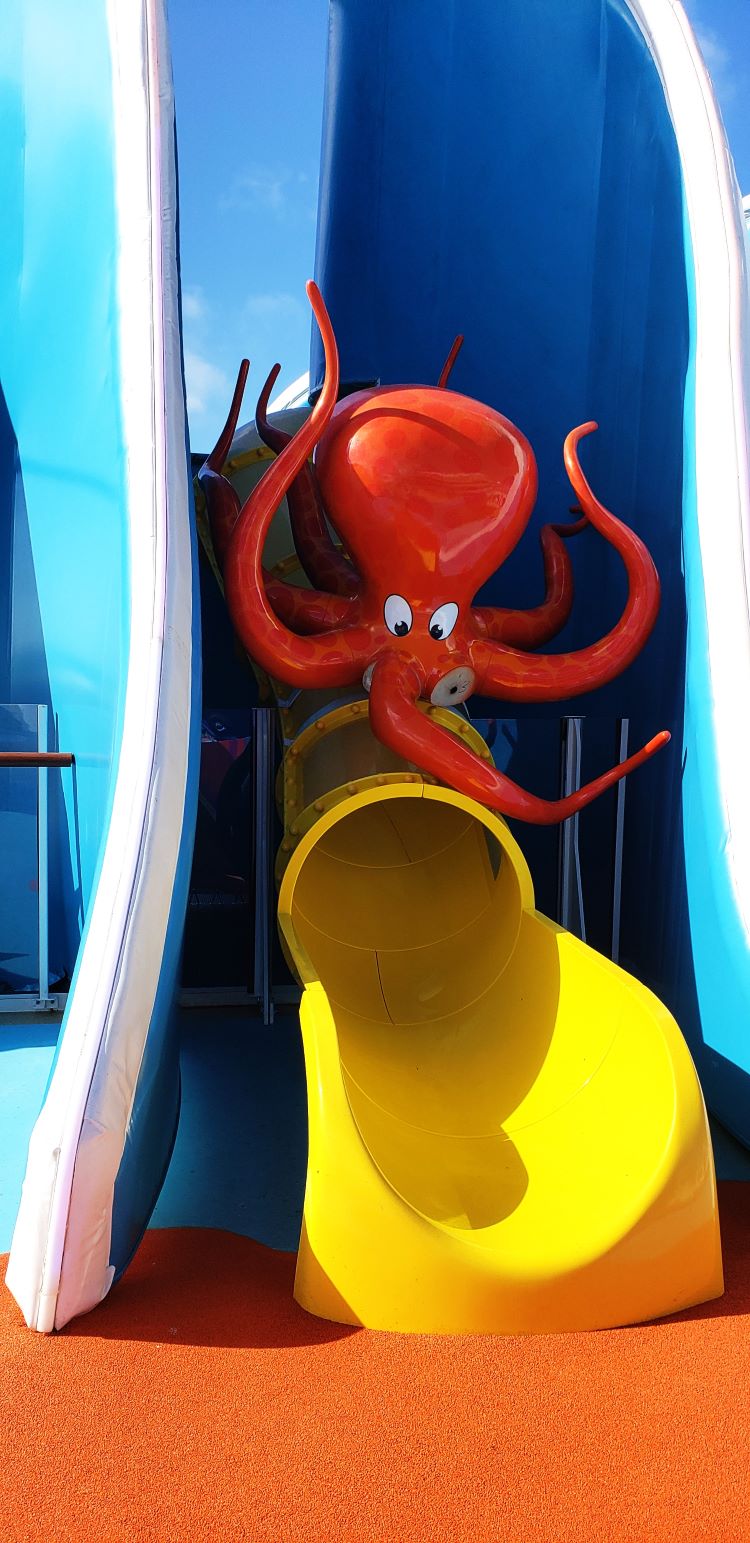 A kid-friendly slide in Wonder of the Seas' Playscape area. Photo by Susan J. Young