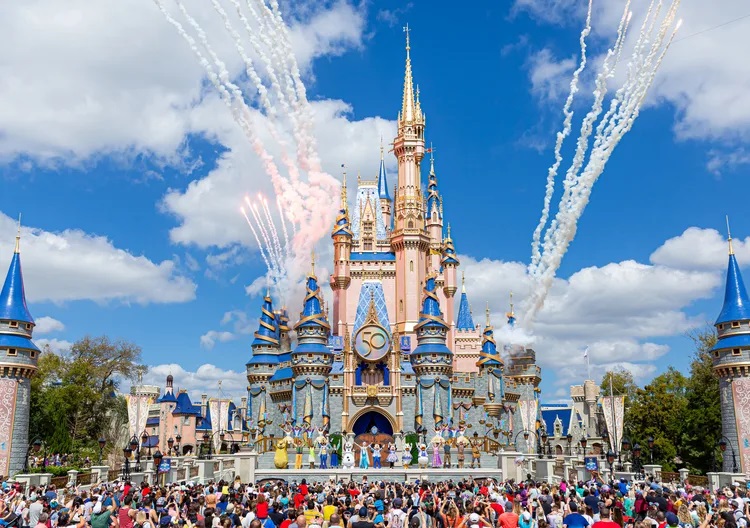 Mickey’s Magical Friendship Faire” made its debut today on the Cinderella Castle Forecourt Stage at Magic Kingdom Park. The show, newly enhanced for the Walt Disney World 50th Anniversary celebration, incorporates favorite scenes inspired by “Frozen,” “Tangled,” and “The Princess and the Frog." Photo by Courtney Kiefer, provided courtesy of Walt Disney World Resort. 