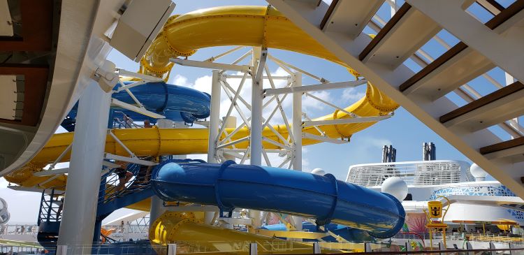 Water slide on Wonder of the Seas. Photo by Susan J. Young.
