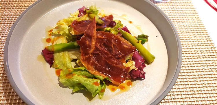 Iberio ham salad in S.A.L.T. Kitchen. Photo by Susan J. Young.