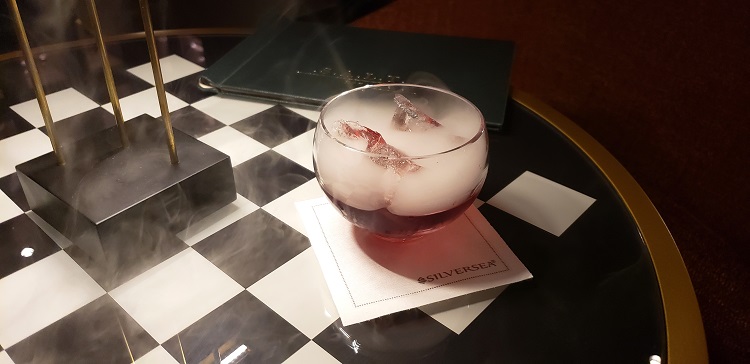 Photo of smoking cocktail, Aurora Dawn, in S.A.L.T. Bar. Photo by Susan J. Young. 