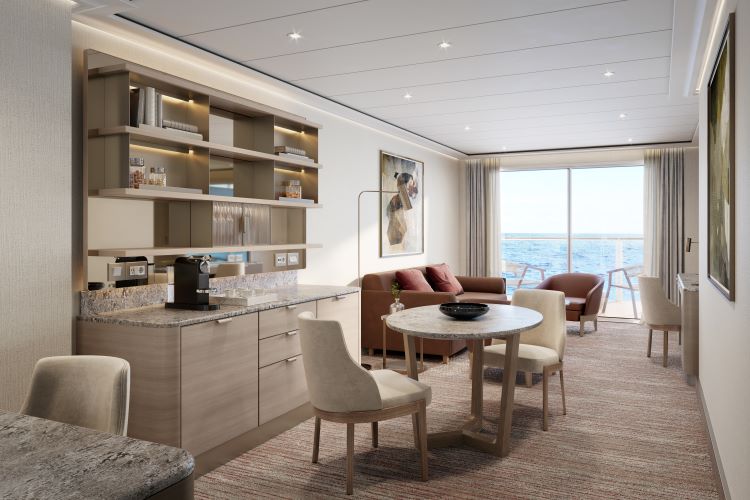 Signature Suite on Silver Nova. Photo by Silversea Cruises.