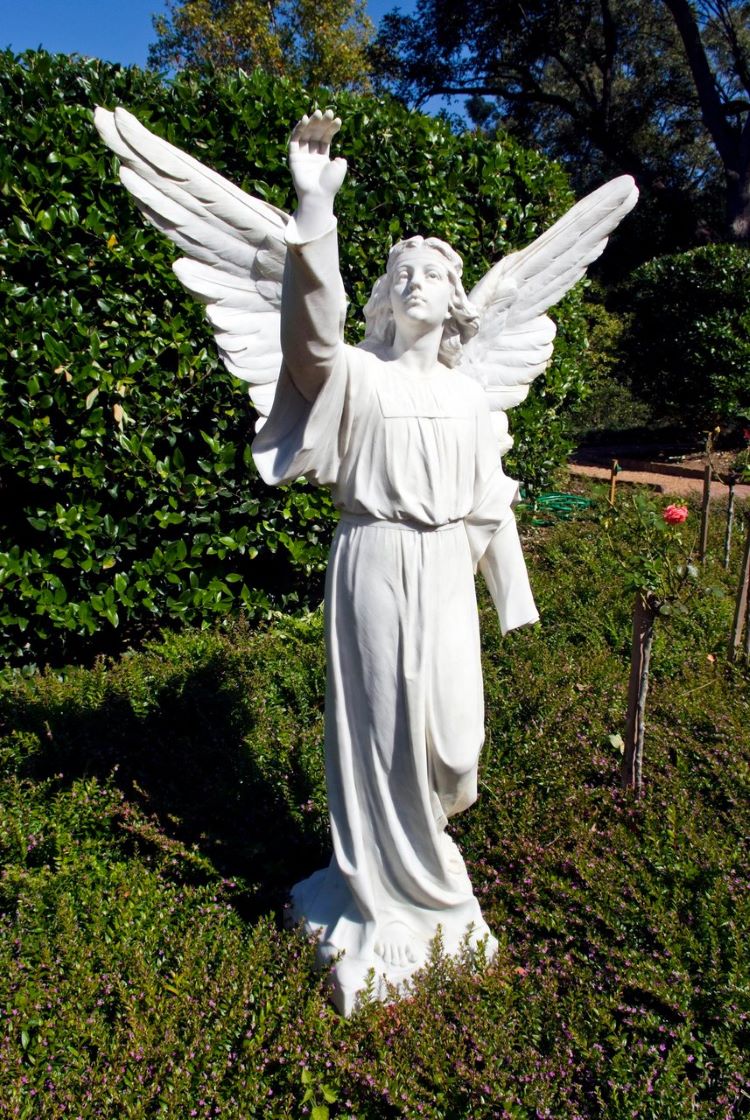 Monmouth's lush gardens are famed for an angel statuary collection. Photo courtesy of Visit Natchez. 