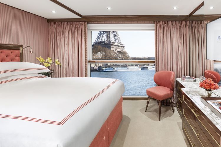 Uniworld's Joie de Vivre river vessel offers a close-up look at the heart of Paris. Photo by Uniworld Boutique River Cruises. 