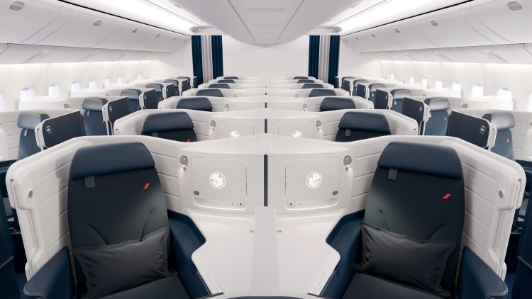 Air France is redesigning its business-class cabin on 12 Boeing 777-300s for long-haul service. Photo by Air France. 