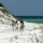 A new Florida regional beach access point in South Walton County will open in early summer. Here are girls walking to one of South Walton County's many beaches. Photo by South Walton County, FL. County.