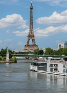 Viking River Cruses' Longships are designed to sail right into the heart of Paris, just a short distance from the Eiffel Tower. Photo by Viking. 