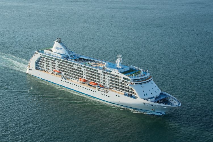 Regent Seven Seas Cruises' Voyager of the Seas will sail an enticing "Wines, Dunes & Wildlife" voyage to Southern African ports in late 2022. Photo by Regent Seven Seas Cruises.