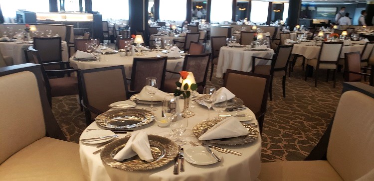 Amphora is Star Pride's elegant main dining room. Photo by Susan J. Young.