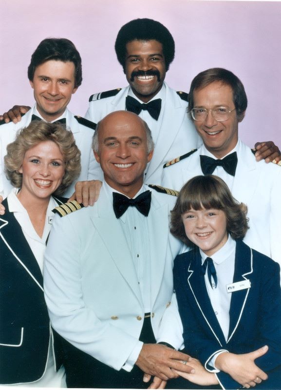 The original cast of TV's "The Love Boat." Photo by Princess Cruises