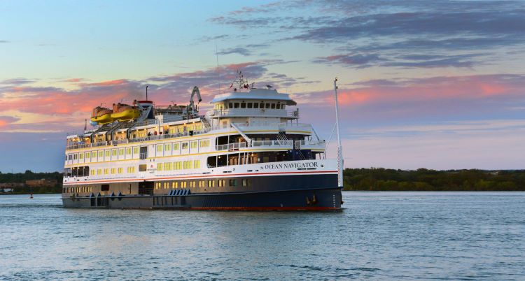 Ocean Navigator is shown on the Great Lakes. Photo by American Queen Voyages.