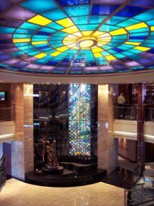 Atrium of a classic Crystal Cruises' ship. Photo by Susan J. Young.