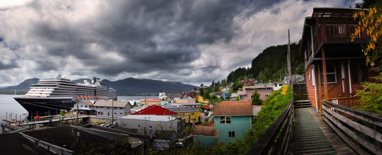 Ketchikan, Alaska is shown above. Photo by Csaba-Desvari provided courtesy of Holland America Line.