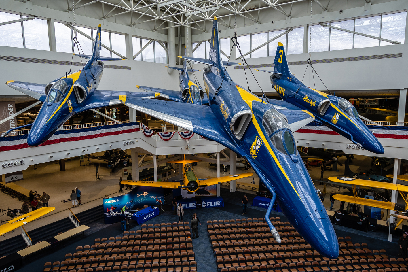 Blue Angels aircraft displayed at the National Museum of Aviation at Pensacola, FL. Photo by Visit Florida. 
