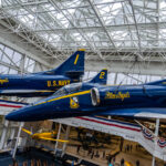 Blue Angels aircraft inside the National Naval Aviation Museum in Pensacola, FL. Photo by Visit Florida.