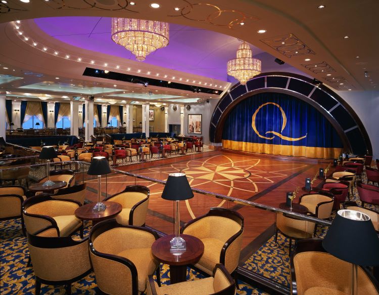 The elegant Queen's Room on QM2. Photo by Cunard Line