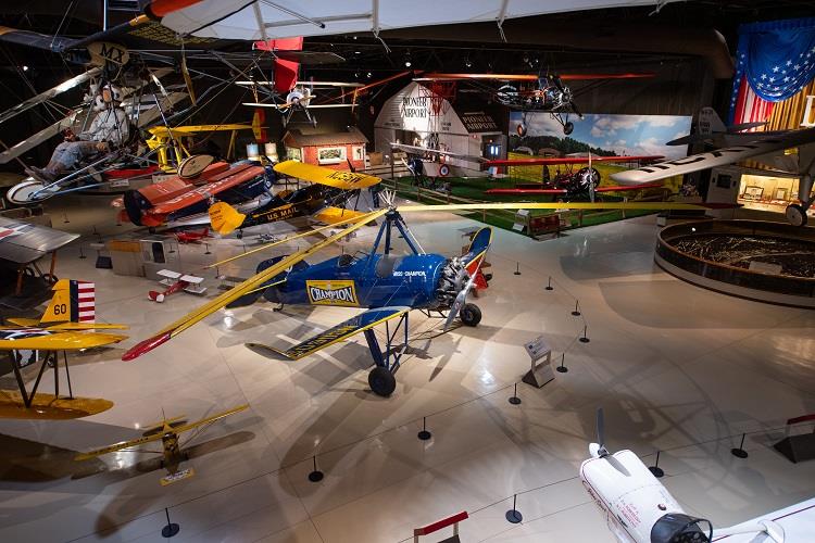 The Vintage Aircraft Gallery within the EAA Aviation Center in Oshkosh, WI, recognizes unique and historic aircraft from the first 50 years of powered flight. EAA Photo/Connor Madison