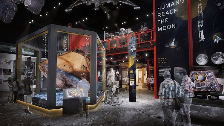 The new Destination Moon exhibition gallery at the Smithsonian National Air & Space Museum will open in fall 2022. Photo by Smithsonian Institution.