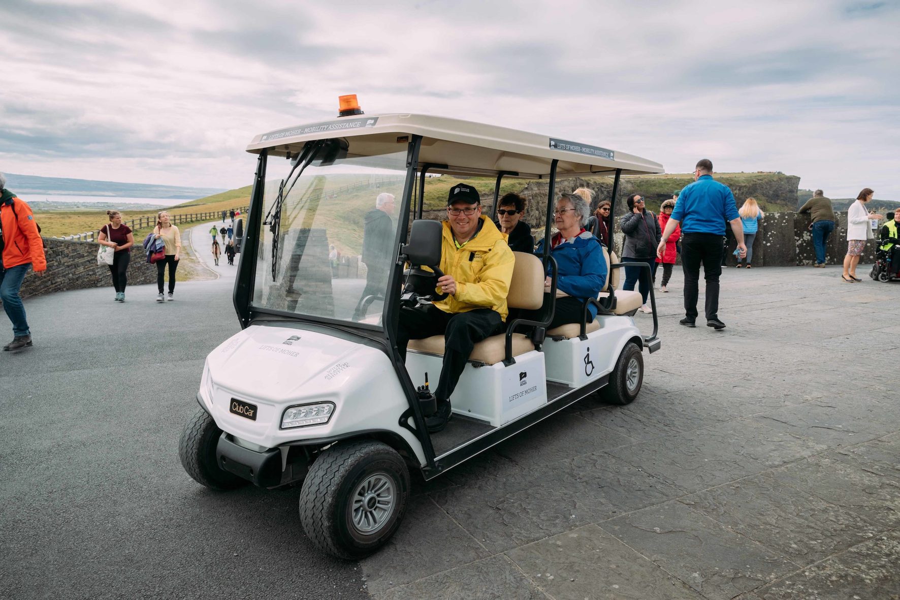 New buggies at the Cliffs of Moher are designed to provide a better visit experiences for guests with mobility needs. Photo by Eamon Ward, provided by Tourism Ireland.