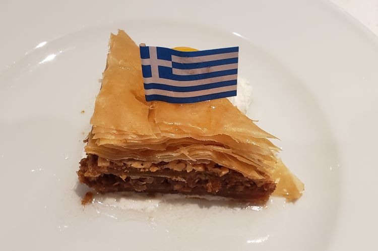 Cruise guests can explore a slew of Greek isles on many cruise itineraries. One tasty option is to taste the traditional baklava! Photo by Susan J. Young. 