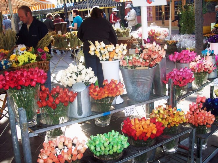 Fresh flowers market in Nice, France, the Number 10 destination on Allianz Partners' recent study of top European destinations for summer 2024 travel by Americans. Photo by Susan J. Young