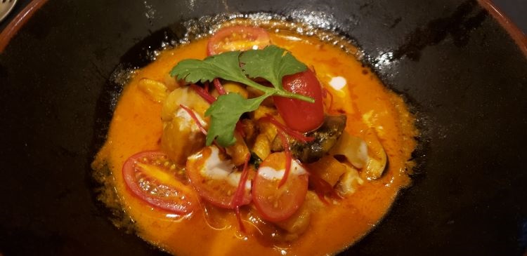 Red Curry Chicken in Red Ginger. Photo by Susan J. Young.