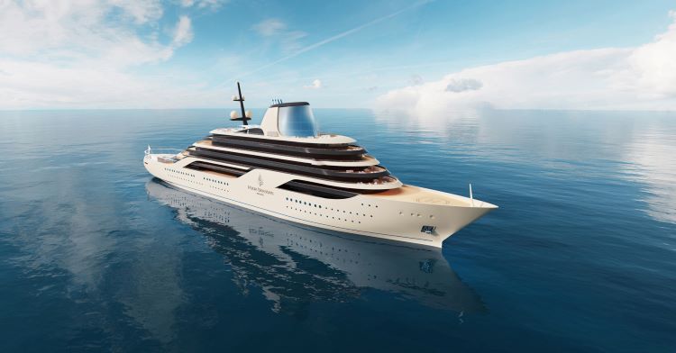 The new Four Seasons Yachts will offer ultra-luxurious accommodations, public spaces and 1:1 guest-to-crew service ratio. Photo by Four Seasons Yachts.