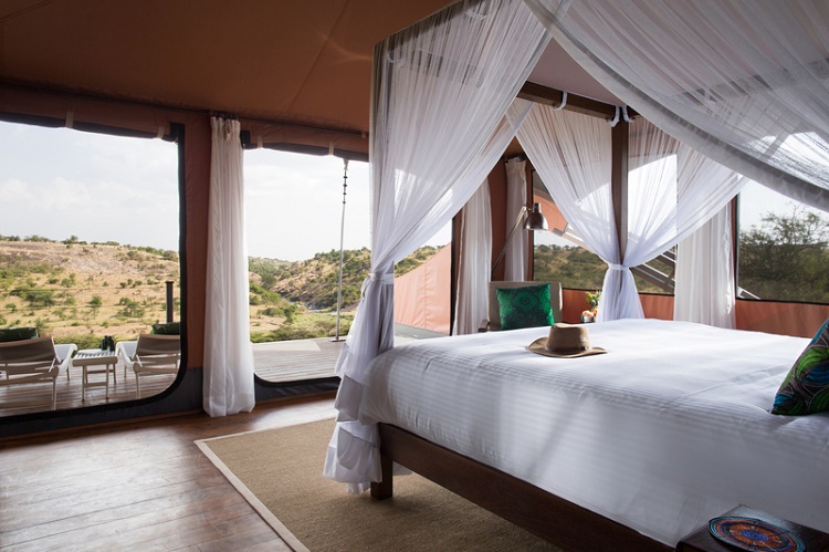 Guests on a Micato Private Kenya Safari will stay at Mahali-Mzuri, Sir Richard Branson's private camp.