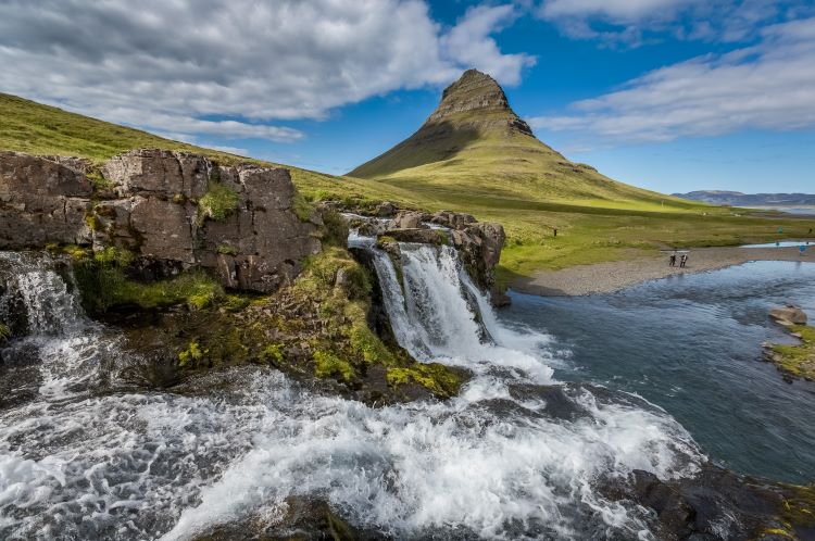 Kirkjufellsfoss demonstrates the eco-beauty of Iceland. Press Photo by Inspired by Iceland. 