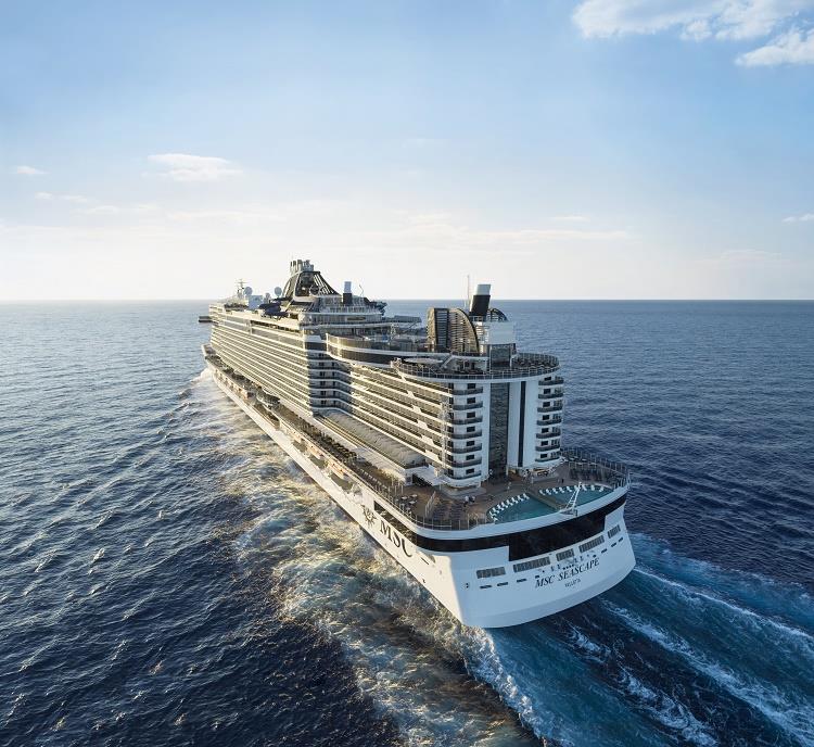 MSC Cruises' New MSC Seascape is depicted above. Photo by MSC Cruises.