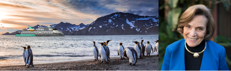 Aurora Expeditions' newest ship to sail in Antarctica is named for Dr. Sylvia Earle, shown in the photo above at right. Photo by Aurora Expeditions. 