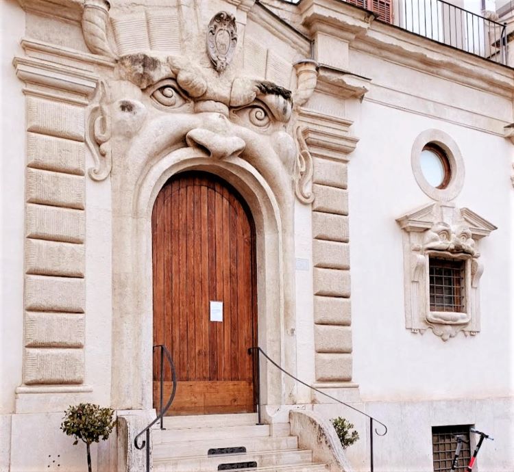 Be sure to look up to see the scary carvings at the Palazzo Zuccari. Photo by Anita Dunham-Potter.