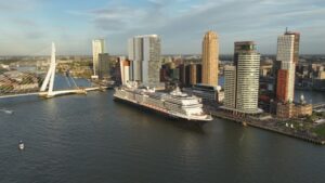 Rotterdam will sail a number of Heritage Cruises in 2023, commemorating the line's 150th anniversary. Photo by Holland America Line.