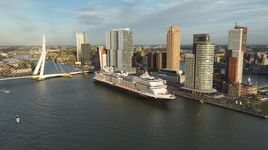 Rotterdam will sail a number of Heritage Cruises in 2023, commemorating the line's 150th anniversary. Photo by Holland America Line. 